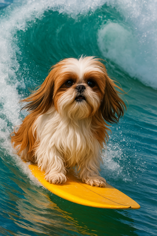 Surfing - Custom Pet Portrait