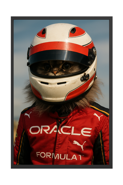 F1 Car Driver - Custom Pet Portrait