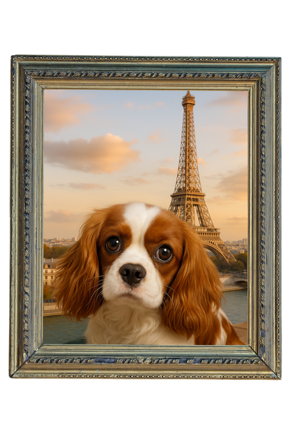 Paris Eiffel Tower - Custom Pet Portrait